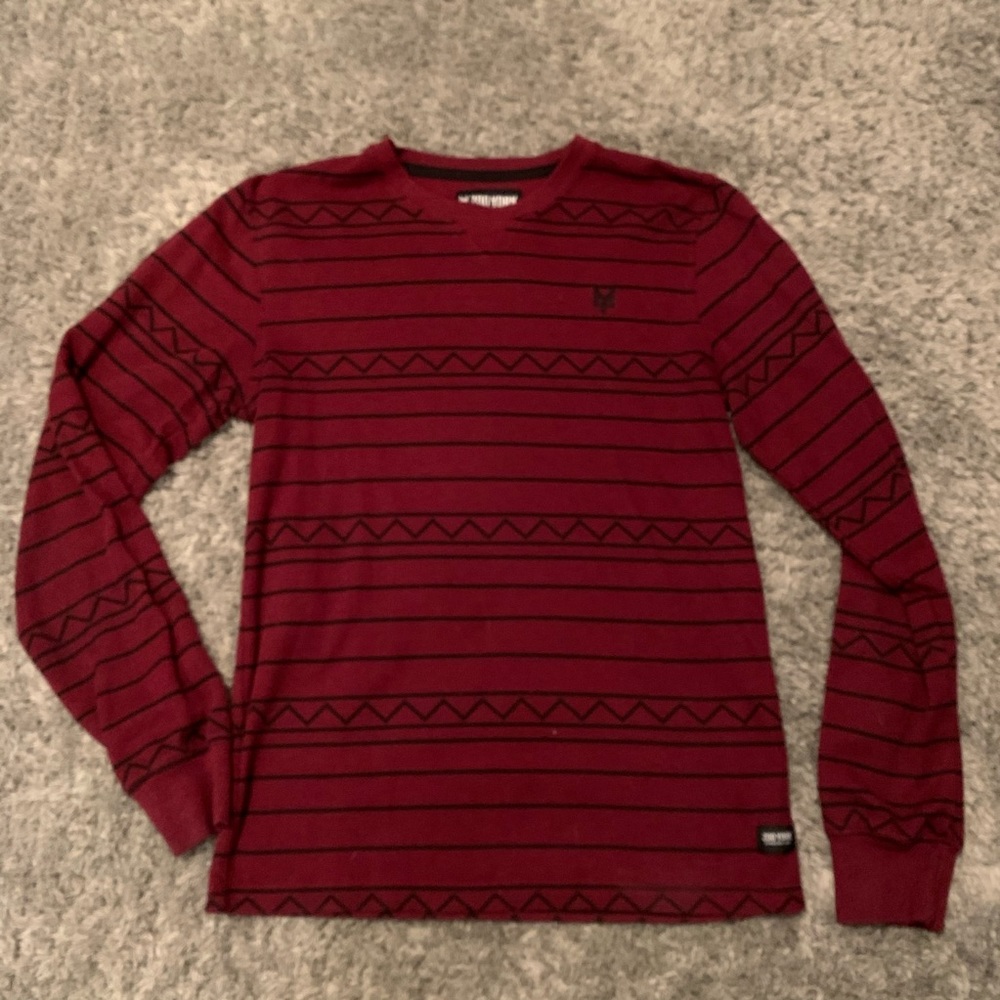 Men's Red Striped Sweater